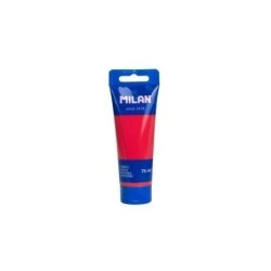 Milan Acrylic Paint Tube 75ml - High-Quality Pigments - Mixable - Coral Red