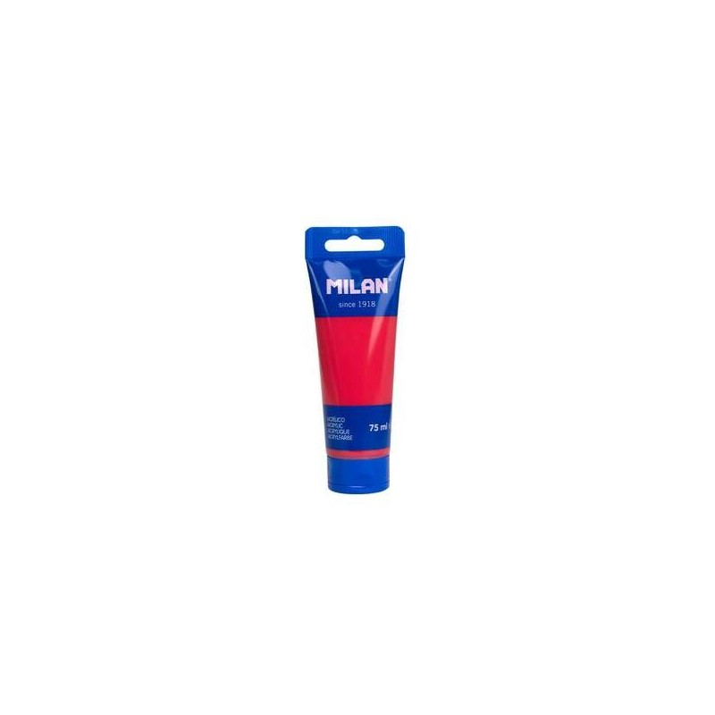 Milan Acrylic Paint Tube 75ml - High-Quality Pigments - Mixable - Coral Red