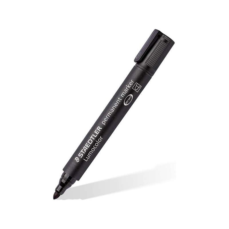 Staedtler Lumocolor 352 Marqueur Permanent - Pointe Ronde - Trait 2mm Environ - Capuchon avec Clip - Séchage Rapide - Couleur