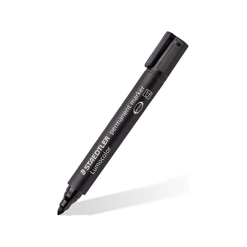 Staedtler Lumocolor 352 Marqueur Permanent - Pointe Ronde - Trait 2mm Environ - Capuchon avec Clip - Séchage Rapide - Couleur