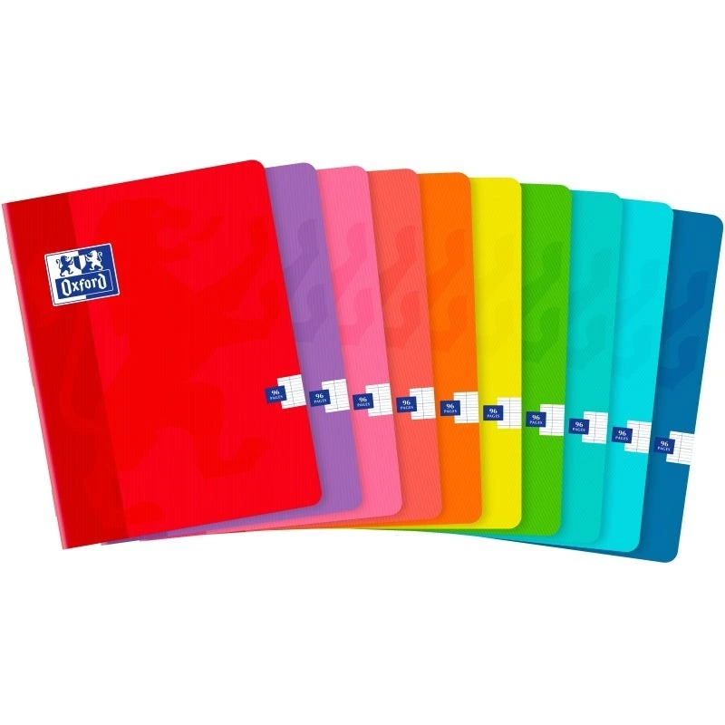 Oxford Cahier Agrafé A5+ Réglure Seyes - 48 Feuilles avec Marge - Couverture Souple - Idéal pour Prendre des Notes - Coloris