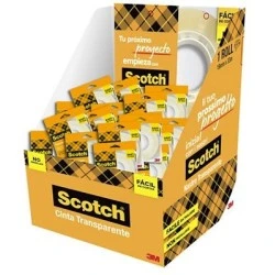 Scotch 508 Fita Adesiva 19mm x 33m - Fácil de Cortar - Transparente