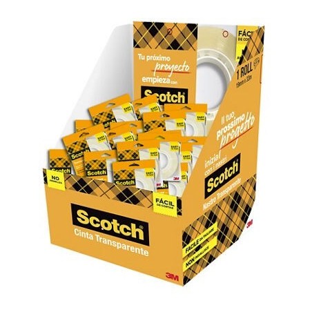 Scotch 508 Adhesive Tape 19mm x 33m - Easy to Cut - Transparent