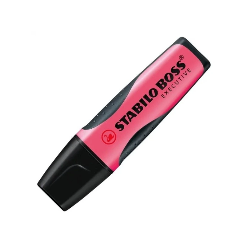 Stabilo Boss Executive Highlighter - Grip Zone - Line Width between 2 and 5mm - Refillable - Water-Based Ink - Pink