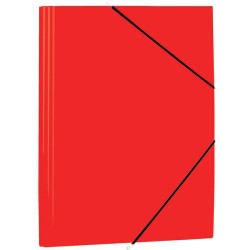 Mariola Polypropylene Folder with Flaps 450 Microns - Folio Format - Dimensions 34x25cm - Elastic Band Closure - Colour Red