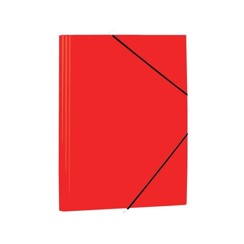 Mariola Polypropylene Folder with Flaps 450 Microns - Folio Format - Dimensions 34x25cm - Elastic Band Closure - Colour Red