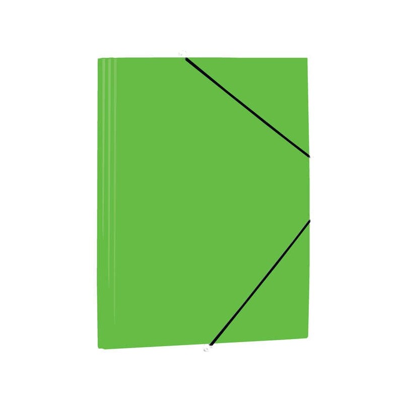 Mariola Polypropylene Folder with Flaps 450 Microns - Folio Format - Dimensions 34x25cm - Elastic Band Closure - Colour Green