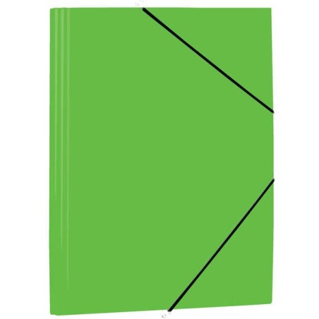 Mariola Polypropylene Folder with Flaps 450 Microns - Folio Format - Dimensions 34x25cm - Elastic Band Closure - Colour Green