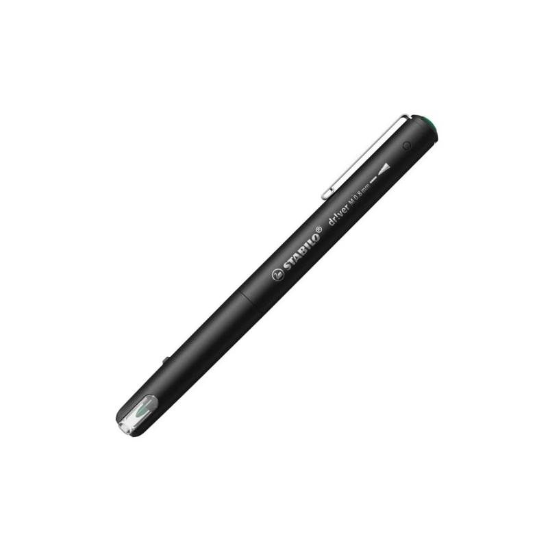 Stabilo Dr!ver Marqueur à Pointe Moyenne 0.8mm - Encre Anti-Taches, Inodore et à Base d'Eau - Fabriqué avec 94% de Bioplastique