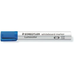Staedtler Lumocolor 351 Marqueur pour Tableau Blanc - Pointe Biseautée 2 - 5mm Environ - Séchage Rapide - Couleur Bleu