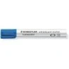 Staedtler Lumocolor 351 Marqueur pour Tableau Blanc - Pointe Biseautée 2 - 5mm Environ - Séchage Rapide - Couleur Bleu