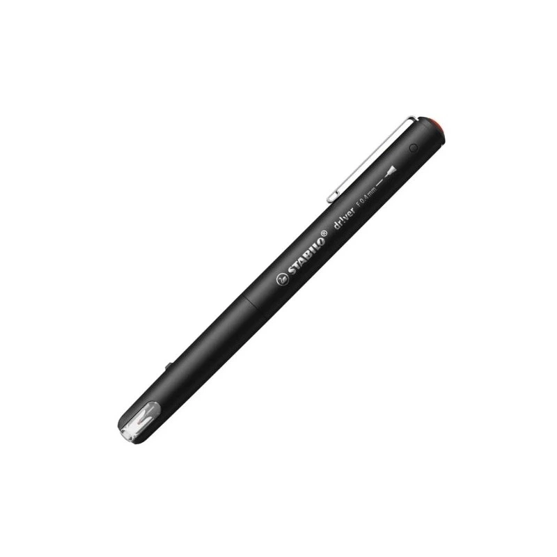 Stabilo Dr!ver Fineliner 0.4mm - Smudge-Proof, Odourless, Water-Based Ink - Made with 94% Bioplastic - Red