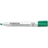 Staedtler Lumocolor 351 Marqueur pour Tableau Blanc - Pointe Ronde - Tracé 2mm - Capuchon avec Clip - Couleur Vert