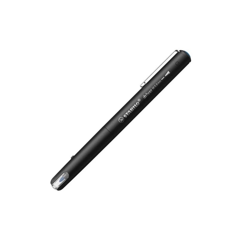Stabilo Dr!ver Medium Tip Marker 0.8mm - Smudge-Proof, Odourless Water-Based Ink - Made with 94% Bioplastic - Colour Blue