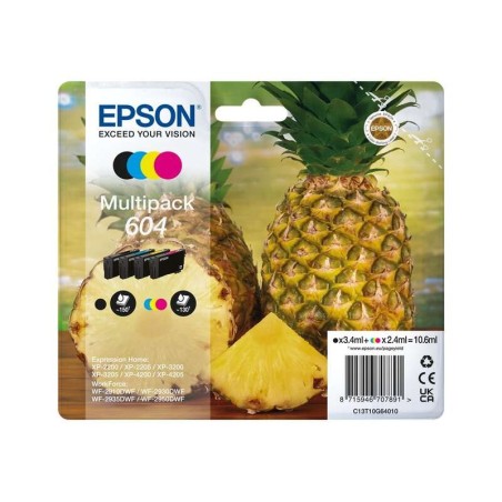 Epson 604 Pack de 4 Cartouches d'Encre Originales - C13T10G64010