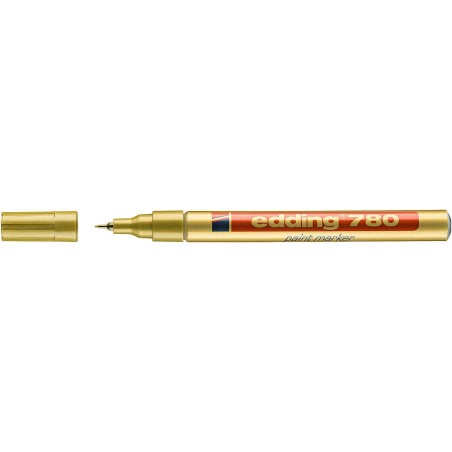 Edding 780 Rotulador Permanente de Tinta Opaca - Punta Redonda - Trazo 0.8mm - Puntas de Recambio Disponibles - Secado Rapido