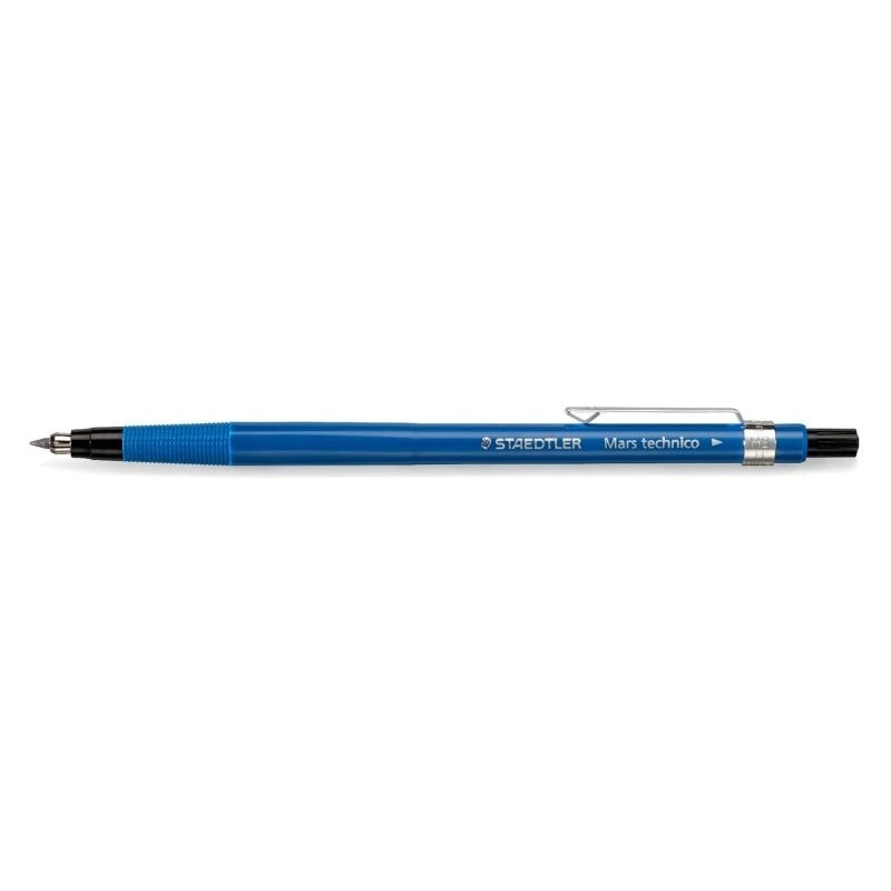 Staedtler Mars Technico 788 Porta-minas 2mm HB - Afia-minas Incorporado - Clipe Metálico - Cor Azul