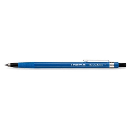Staedtler Mars Technico 788 Lead Holder 2mm HB - Built-in Lead Sharpener - Metal Clip - Blue