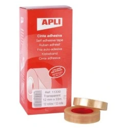 Apli Fita Adesiva Transparente 12mm x 33m - Resistente a Agua e as Intemperies - Facil de Cortar e Aplicar - Ideal para