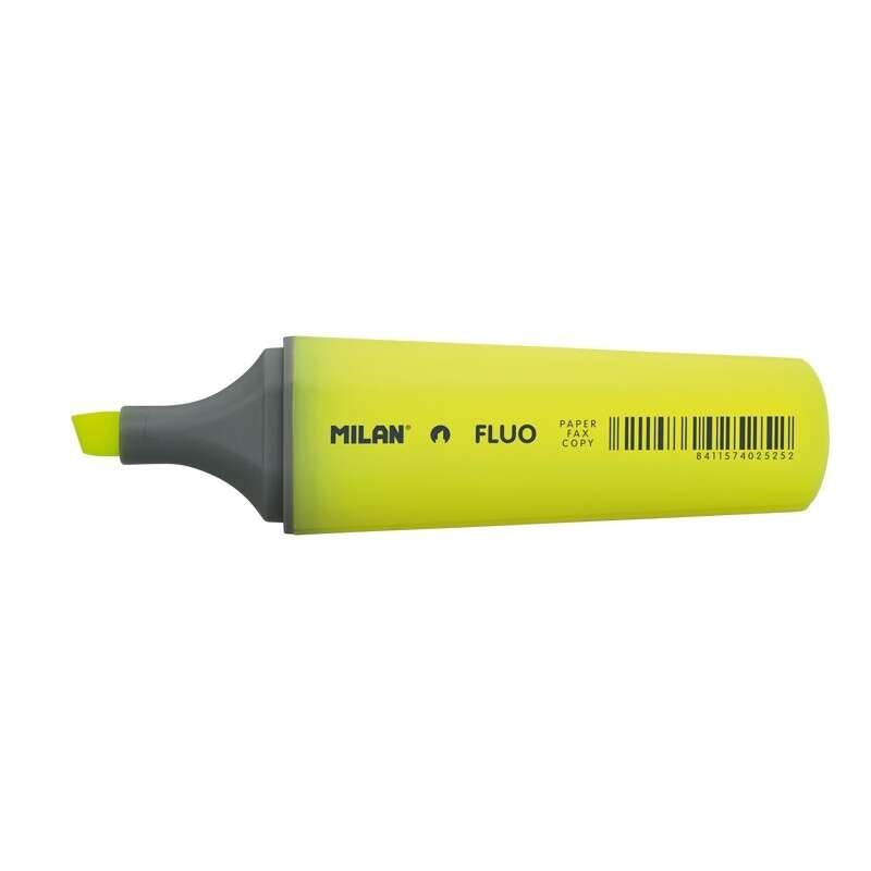 Milan Surligneur Fluorescent - Pointe Biseautée 1 - 4.8mm - Couleur Jaune