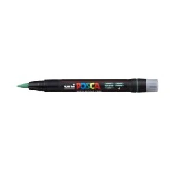 Posca PCF-350 Paint Marker - Brush-Style Acrylic Tip - Water-Based Pigmented Ink - Light Resistant - Non-Permanent - Green