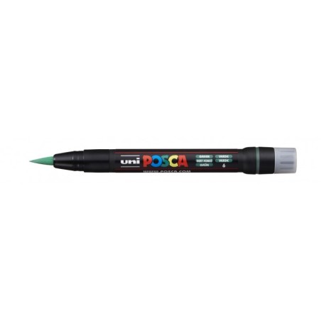 Posca PCF-350 Marcador de Pintura - Punta Acrilica Estilo Pincel - Tinta Pigmentada Base al Agua - Resistente a la Luz - No