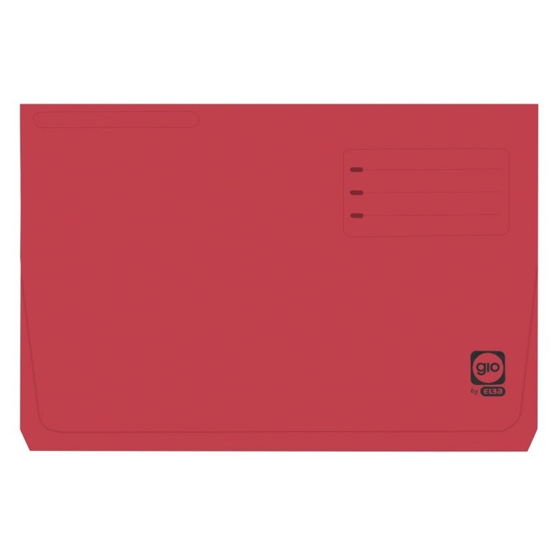 Gio By Elba Sous-Chemise avec Poche et Rabat Folio Rouge - Carte Résistante de 320gr - Poche et Rabat pour une Meilleure
