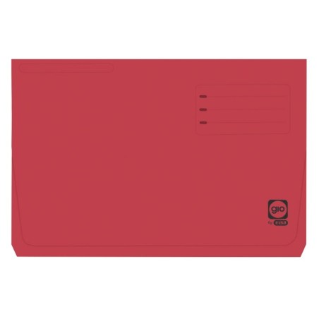 Gio By Elba Subcarpeta con Bolsa y Solapa Folio Rojo - Resistente Cartulina de 320gr - Bolsa y Solapa para Mayor Proteccion
