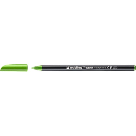 Edding 1200 Marqueur - Pointe Ronde - Trait 1mm - Encre à Base d'Eau - Couleur Vert Clair