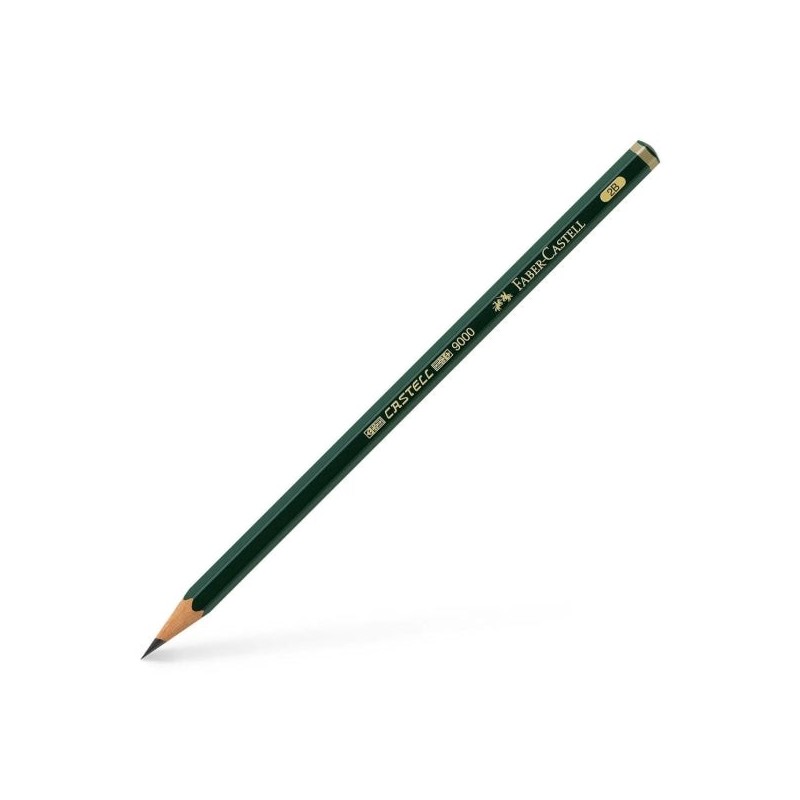 Faber-Castell Castell 9000 Crayon Graphite 2B - Mine Résistante à la Casse - Écologique