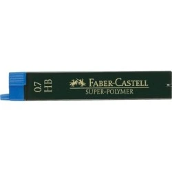 Faber-Castell 9067 Pack of 12 Super-Polymer Leads for 0.7 HB Mechanical Pencils - Strong and Smooth