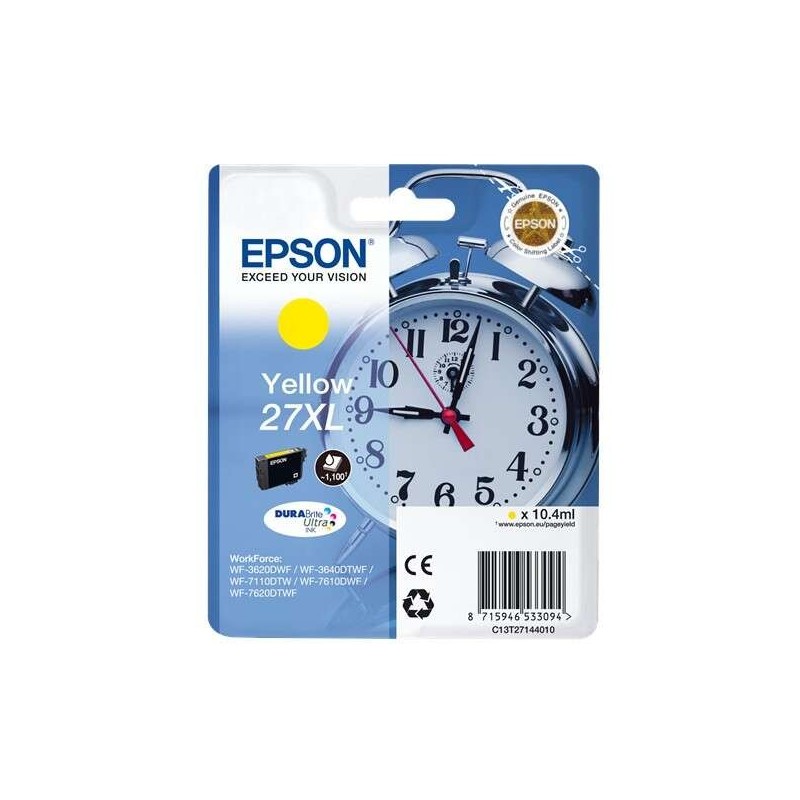 Epson T2714 (27XL) Jaune Cartouche d'encre Original - C13T27144012