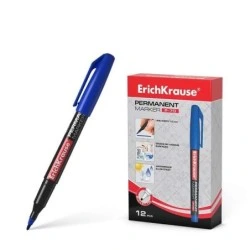 Erichkrause Marqueur Permanent P-70 - Pointe Ogive de 1.0mm - Résistant à l'Eau et à la Lumière - Couleur Bleu