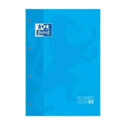 Oxford School Classic Recharge Collée A4 80 Feuilles Quadrillage 5x5 - Cadre de la Couleur de la Couverture - Couverture
