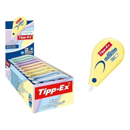 Tipp-Ex Mini Pocket Mouse Pastel Correction Tape 5mm x 6m - Hard-Wearing - Instant Writing