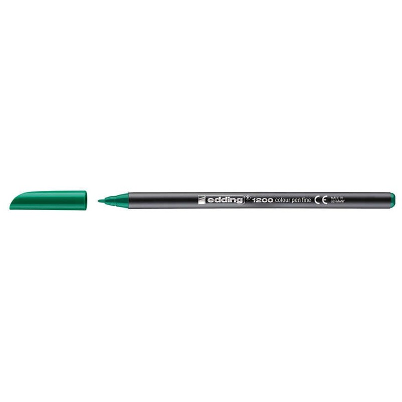 Edding 1200 Marcador - Ponta Redonda - Traço entre 0,5 e 1 mm. - Tinta com Base de Água - Cor Verde