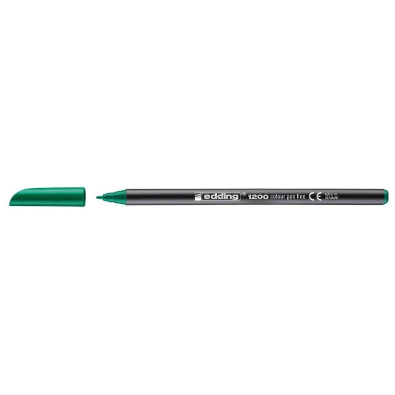 Edding 1200 Rotulador - Punta Redonda - Trazo entre 0.5 y 1 mm. - Tinta con Base de Agua - Color Verde