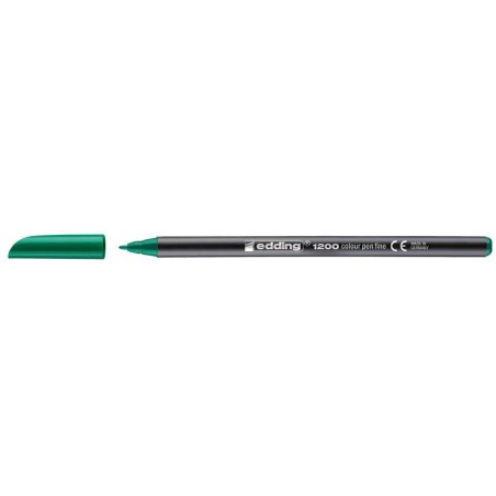 Edding 1200 Rotulador - Punta Redonda - Trazo entre 0.5 y 1 mm. - Tinta con Base de Agua - Color Verde