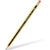 Staedtler Noris 122 Hexagonal Graphite Pencil with Eraser - HB Lead - Break Resistance - PVC and Latex Free
