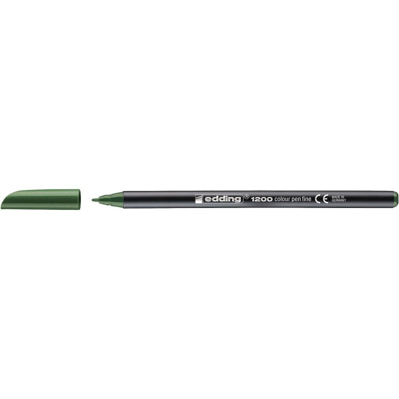 Edding 1200 Marker - Round Nib - 1mm Line Width - Water-Based Ink - Olive Green