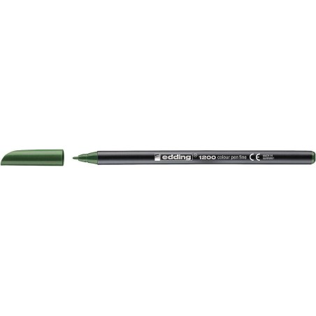 Edding 1200 Marker - Round Nib - 1mm Line Width - Water-Based Ink - Olive Green