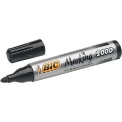 Bic Marking 2000 Ecolutions Marcador Permanente - Tinta com Base de Álcool - Ecológico - Secagem Rápida - Cor Preta