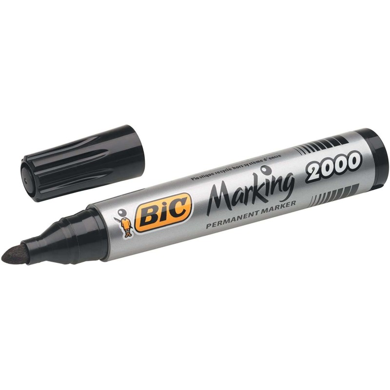 Bic Marking 2000 Ecolutions Permanent Marker - Alcohol-Based Ink - Eco-Friendly - Quick Drying - Black
