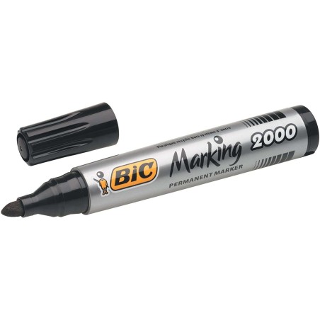Bic Marking 2000 Ecolutions Permanent Marker - Alcohol-Based Ink - Eco-Friendly - Quick Drying - Black