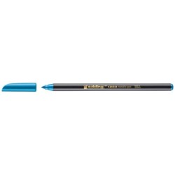 Edding 1200 Marqueur - Pointe Ronde - Trait 1mm - Encre à Base d'Eau - Couleur Bleu Métallisé