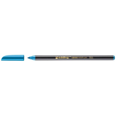 Edding 1200 Marker - Round Nib - 1mm Line Width - Water-Based Ink - Metallic Blue