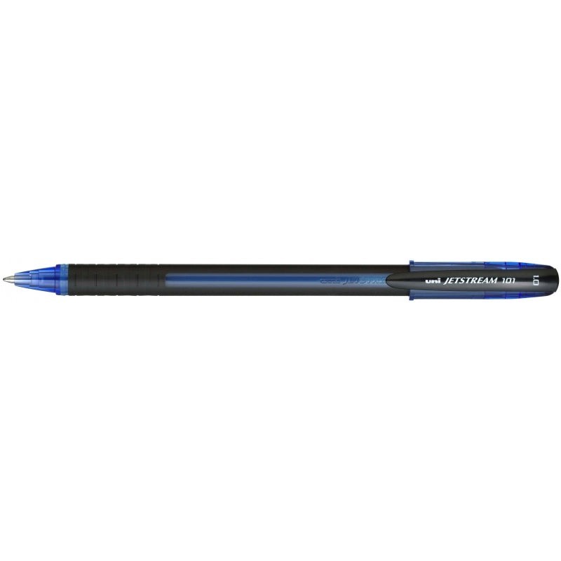 Uni-ball JetStream SX-101-10 Ballpoint Pen - 1mm Ball Point - Instant Drying - Ideal for Left-Handers - Blue