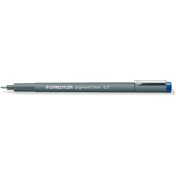 Staedtler Pigment Liner 308 Marcador Calibrado - Traço 0,3mm - Secagem Rápida - Cor Azul