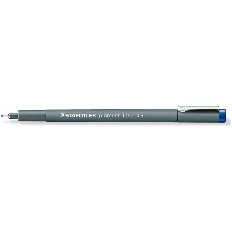 Staedtler Pigment Liner 308 Fineliner - 0.3mm Line Width - Quick Drying - Blue