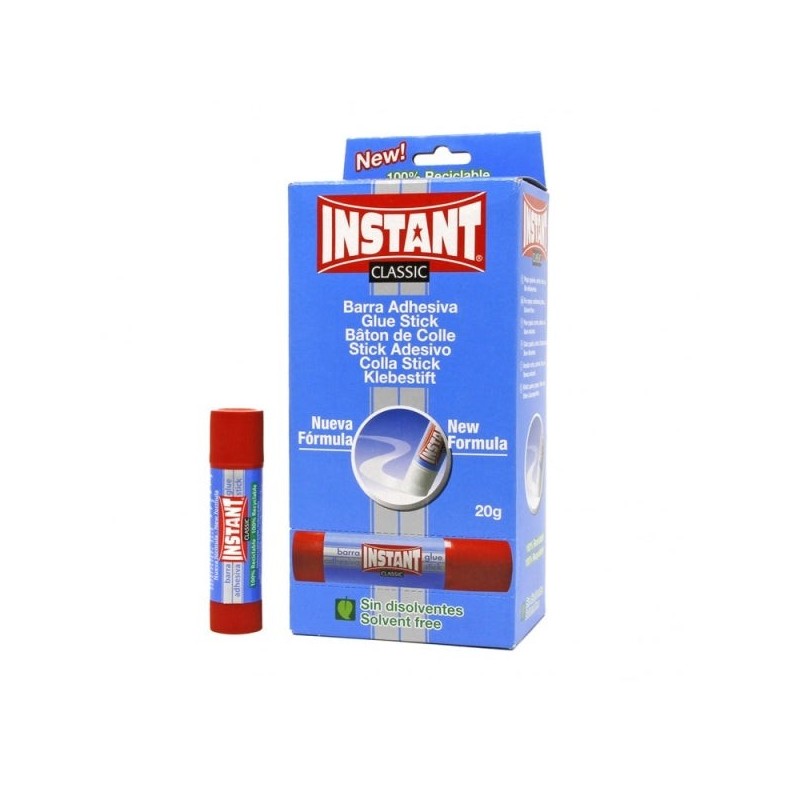 Instant Classic Cola em Stick 20grs - Apta para Uso Infantil e/ou Doméstico - Lavável - Sem Solventes